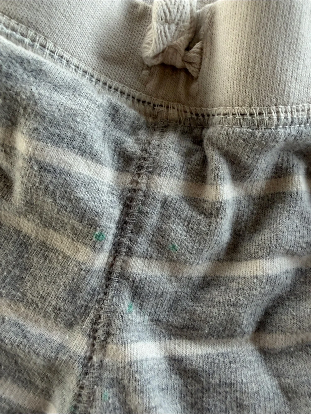 Carter's Gray & White Striped Knit Jogger Pants